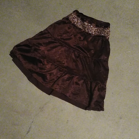 Size 4 silky brown ankle length skirt - Picture 4 of 5